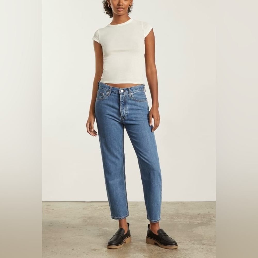 NWT Everlane ‘The Summer Slouch Ankle Jean,’ Midrise, in Indigo Mist, Size 33